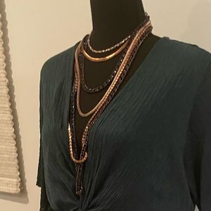 Rose gold layered necklace